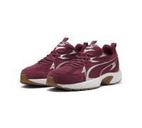 Sneaker PUMA "Milenio Tech Sneakers Erwachsene", Gr. 42, team regal rot silber ruby shimmer metallic, Obermaterial: Textil, Kuhleder, Synthetik; Futter: Textil; Innensohle: Textil; Laufsohle: Gummi, S