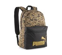PUMA Erwachsene Phase 22 l Rucksack mit Allover-Print OneSize, Black Gold No.1 Logo