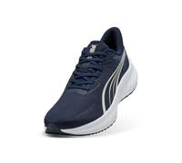 Trainingsschuh PUMA "Pounce Lite 2 Laufschuhe Erwachsene", Damen, Gr. 38,5, blau (navy vapor gray blau), Obermaterial: Synthetik, Textil. Futter: Textil. Innensohle: Textil. Laufsohle: Gummi, Schuhe (