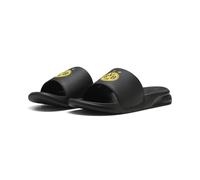 PUMA Erwachsene Softride Teamcat BVB Slides 38, Black Faster Yellow Victory Gold Beige