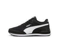 Sneaker PUMA "ST Runner v4 Mesh Sneakers Erwachsene", Damen, Gr. 38, schwarz, weiß silber metallic, Obermaterial: Synthetik, Textil; Futter: Textil; Innensohle: Textil; Laufsohle: Gummi, Schuhe Sneake