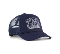Flex Cap PUMA "Vintage PUMA Trucker Cap Erwachsene", Gr. onesize, navy blau, Futter Vorderteil: 100% Polyester; Hinterer Einsatz: 100% Polyester, unifarben, Caps (85073101-0) navy blau