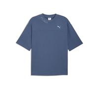 PUMA Washed Out Boxy T-Shirt Unisex, Kleidung, Blau, XXL Blue