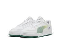 Sneaker PUMA "PUMA x ASTON MARTIN ARAMCO F1 TEAM Caven III Low Sneakers", Herren, Gr. 39, weiß (weiß lime shimmer grün lux), Obermaterial: Textil, Synthetik. Futter: Textil. Innensohle: Textil. Laufso