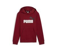 Puma ESS + 2 COL BIG LOGO HOODIE FL B Jungen Kapuzenpullover, weinrot, größe 140