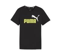 Puma Kinder T-Shirt ESS+ 2 Col Logo Tee 586985-31 128 PUMA Black-Lime Sheen