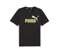 Puma Ess+ 2 Col Logo Kurzarm-t-shirt S Black / Lime Sheen
