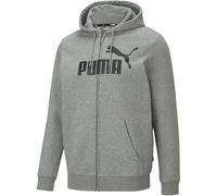 PUMA Ess Big Logo Fleece-Kapuzenjacke Herren medium gray heather S