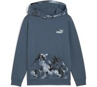 Puma ESS Camo FL Jungen Kapuzensweater, blau 164