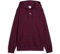 PUMA ESS Centered Cat Logo Relaxed Hoodie FL Kapuzenpullover Damen - RUBY NOIR S RUBY NOIR