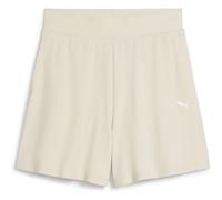 Puma ESS Elevated High-Rise Rib 5" Damen Shorts, weiß XS