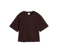 PUMA ESS ELEVATED Relaxed Tee Damen | CHOCOLATE FONDUE |