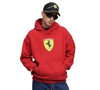 Langarmshirt PUMA "ESS ELEVATED RELAXED WASH CREW FL", Damen, Gr. XXL, rot (ruby shimmer), Fleece, Obermaterial: 66% Baumwolle, 34% Polyester, bedruckt, relaxed fit normal, Rundhals, Shirts Langarmshi