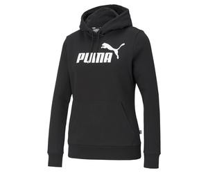 Puma ESS Logo FL Plus Damen Kapuzensweater, schwarz 2X