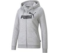 PUMA Ess Logo Kapuzenjacke Damen light gray heather XS