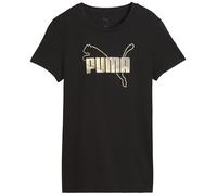 Puma ESSENTIALS LOGO LAB METALLIC TEE Damen T-Shirt, schwarz, größe M