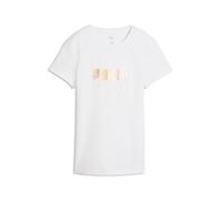 Puma ESSENTIALS LOGO LAB METALLIC TEE Damen T-Shirt, weiß, größe S