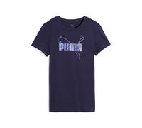 PUMA ESS Logo LAB Metallic Tee Deep Plum