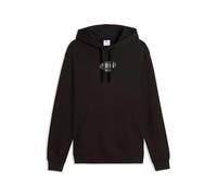 Kapuzensweatshirt PUMA "ESS LOGO LAB STORY 1 HOODIE TR", Herren, Gr. S, puma schwarz, Sweatware, Obermaterial: 68% Baumwolle, 32% Polyester, bedruckt, regular fit normal, angesetztes Bündchen, Sweatsh