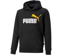 PUMA Ess+ Metallic 2 Col Big Logo Fleece-Hoodie Jungen PUMA black/tangerine 140