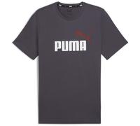 PUMA Ess+ Metallic 2 Col Logo T-Shirt Herren 69 - galactic gray S