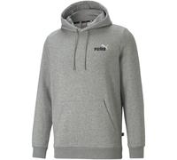 PUMA Ess+ Metallic Embroidery Logo Hoodie Fleece medium gray heather S