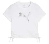 Puma Mädchen T-Shirt ESS METALLIC Knotted Tee G 686419-02 164 PUMA White
