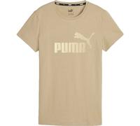 Puma ESS+ METALLIC LOGO TEE Damenshirt, beige, größe XS
