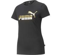 Puma ESS+ METALLIC LOGO TEE Damenshirt, schwarz, größe XS