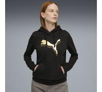 PUMA ESS Metallisch Hoodie Damen, Kleidung, Schwarz, XL Black