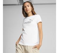 PUMA ESS Metallisch No. 1 Logo T-Shirt Damen, Kleidung, Weiß, L