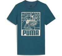 Puma Ess+ MID 90s Graphic Jungen T-Shirt, grün 128