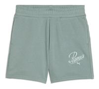 Puma ESS Script High-Waist 5" Damen Shorts, grün XL