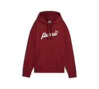 PUMA Essentials+ Script Fleece Hoodie Damen 13 - intense red/white rubber XS