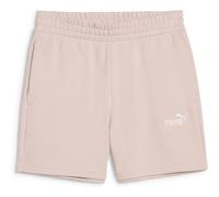 PUMA Essentials Small No. 1 Logo 5'' High-Waist French Terry Sweatshorts Damen 91 - rose quartz M