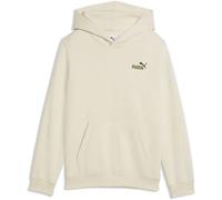 Kapuzensweatshirt PUMA "ESS 2 COLOR SMALL NO 1 LOGO HOODIE FL B", Jungen, Gr. 164, alpine snow, Fleece, Obermaterial: 66% Baumwolle, 34% Polyester, bedruckt, regular fit normal, angesetztes Bündchen,
