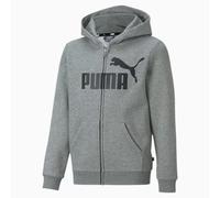 Puma Essential+ Big Logo Full Zip Hoodie Grau für Jungen 140 cm