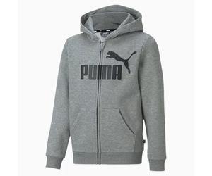 Puma Essential+ Big Logo Full Zip Hoodie Grau für Jungen Kind 140 cm 140 cm