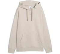 Hoodie PUMA "Essentials Fleece Relaxed Hoodie Damen", Damen, Gr. M, beige (silber fog beige), Obermaterial: 34% Polyester, 66% Baumwolle. Kapuzenfutter: 100% Baumwolle. Rippe: 3% Elasthan, 97% Baumwol