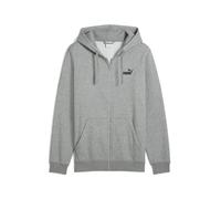 Sweatjacke PUMA "Essentials No. 1 Logo Kapuzenjacke Herren", Herren, Gr. S, grau (medium gray heather), Obermaterial: 66% Baumwolle, 34% Polyester; Kapuzenfutter: 100% Baumwolle; Rippe: 97% Baumwolle,