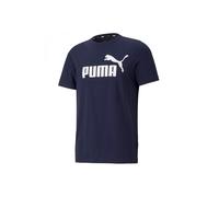 Puma Essential Logo T-Shirt Herren - navy/weiß-M
