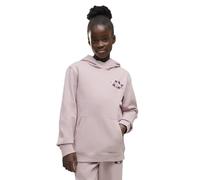Kapuzensweatshirt PUMA "ESS NATURE 20 GRAPHIC HOODIE FL", Mädchen, Gr. 140, rosa (misty pink), Fleece, Obermaterial: 68% Baumwolle, 32% Polyester, geblümt, regular fit normal, angesetztes Bündchen, Sw