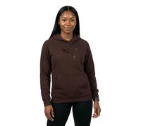 Kapuzensweatshirt PUMA "ESS SEQUINS STANDARD HOODIE FL", Damen, Gr. XL, braun (chocolate fondue), Fleece, Obermaterial: 66% Baumwolle, 34% Polyester, unifarben, normal, angesetztes Bündchen, Sweatshir