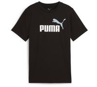 PUMA Jungen Ess 2 Color No.1 Logo Tee B T-Shirts, Puma Black, 152 EU