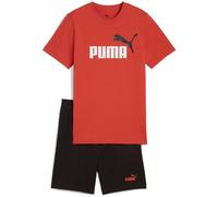 PUMA Essentials 2 Color No. 1 Logo T-Shirt & Shorts Set Jungen 15 - red fire 176