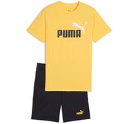 PUMA Jungen ESS 2 COLOR No. 1 Logo Tee and Shorts Set B Gestrickte Anzüge, Sunny Yellow,