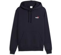 Kapuzensweatshirt PUMA "ESS 2 COLOR SMALL NO. 1 LOGO HOODIE FL", Herren, Gr. 3XL, new navy, rot, Fleece, Obermaterial: 66% Baumwolle, 34% Polyester, unifarben, regular fit normal, Sweatshirts, mit ver
