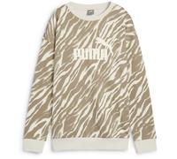Puma ESSENTIALS+ ANIMAL AOP CUR FL Damen Sweatshirt, beige, größe XL