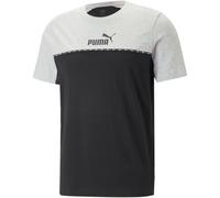 PUMA Essentials Block x Tape T-Shirt Herren 04 - light gray heather M