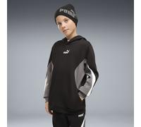 Kapuzensweatshirt PUMA "ESS BLOCK HOODIE FL B", Jungen, Gr. 128, schwarz (puma schwarz), Fleece, Obermaterial: 66% Baumwolle, 34% Polyester. Kapuzenfutter: 100% Baumwolle, regular fit normal, angesetz